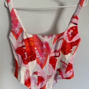 White Fox Corset Top